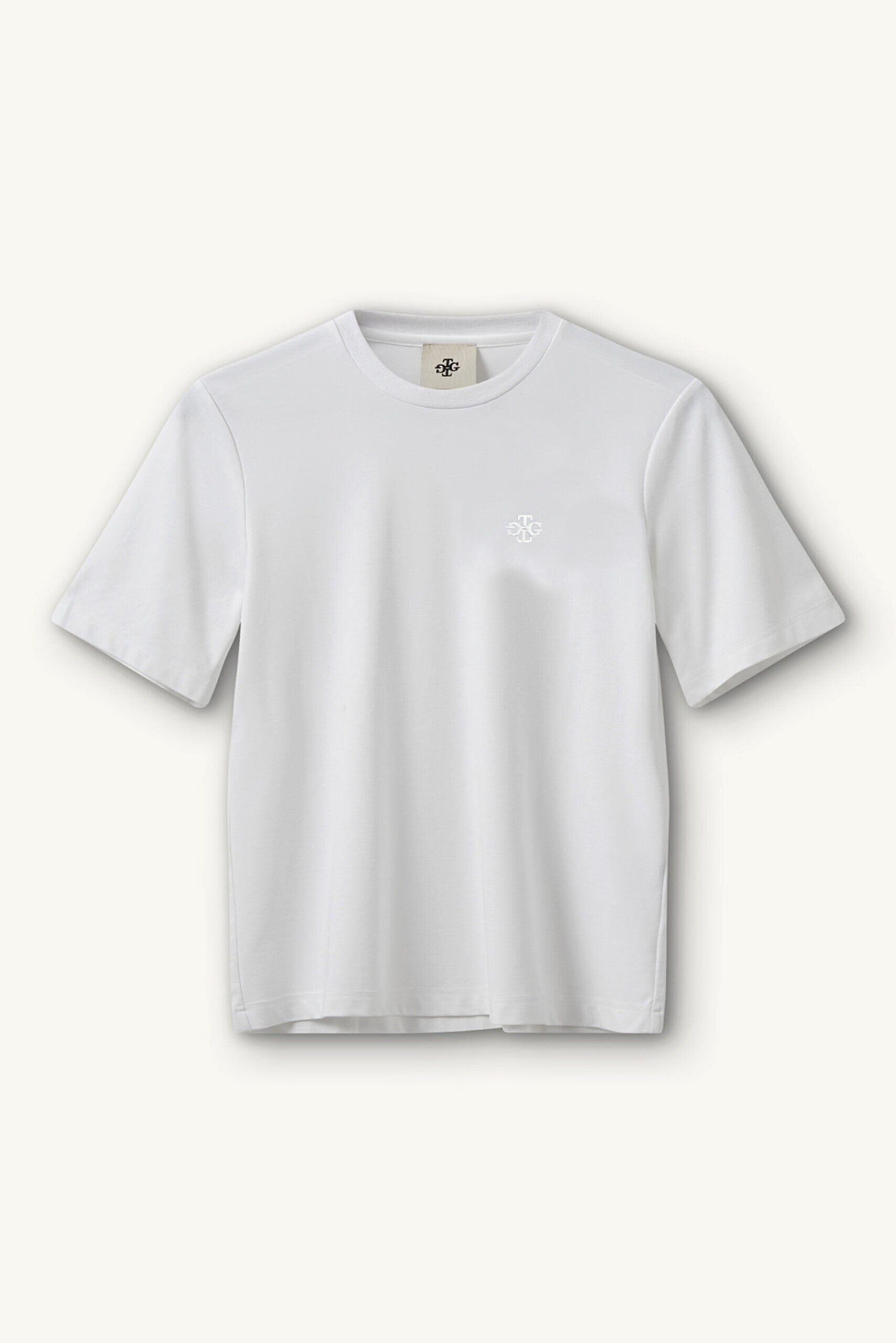 THE GARMENT-TG LOGO TEE-WHITE LOGO WHITE TEE THE GARMENT