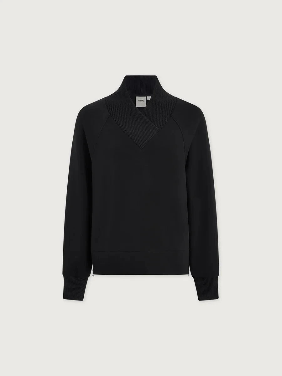 MACIE ZIP HEM SWEAT IN BLACK SWEATER VARLEY