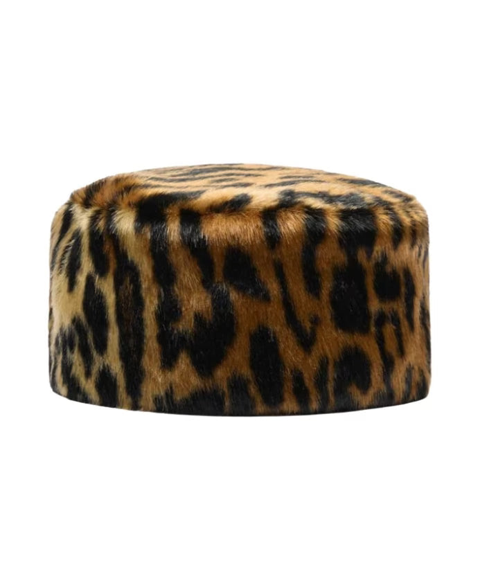 OZZY PILLERBOX HAT IN CLASSIC LEO HAT STAND STUDIO