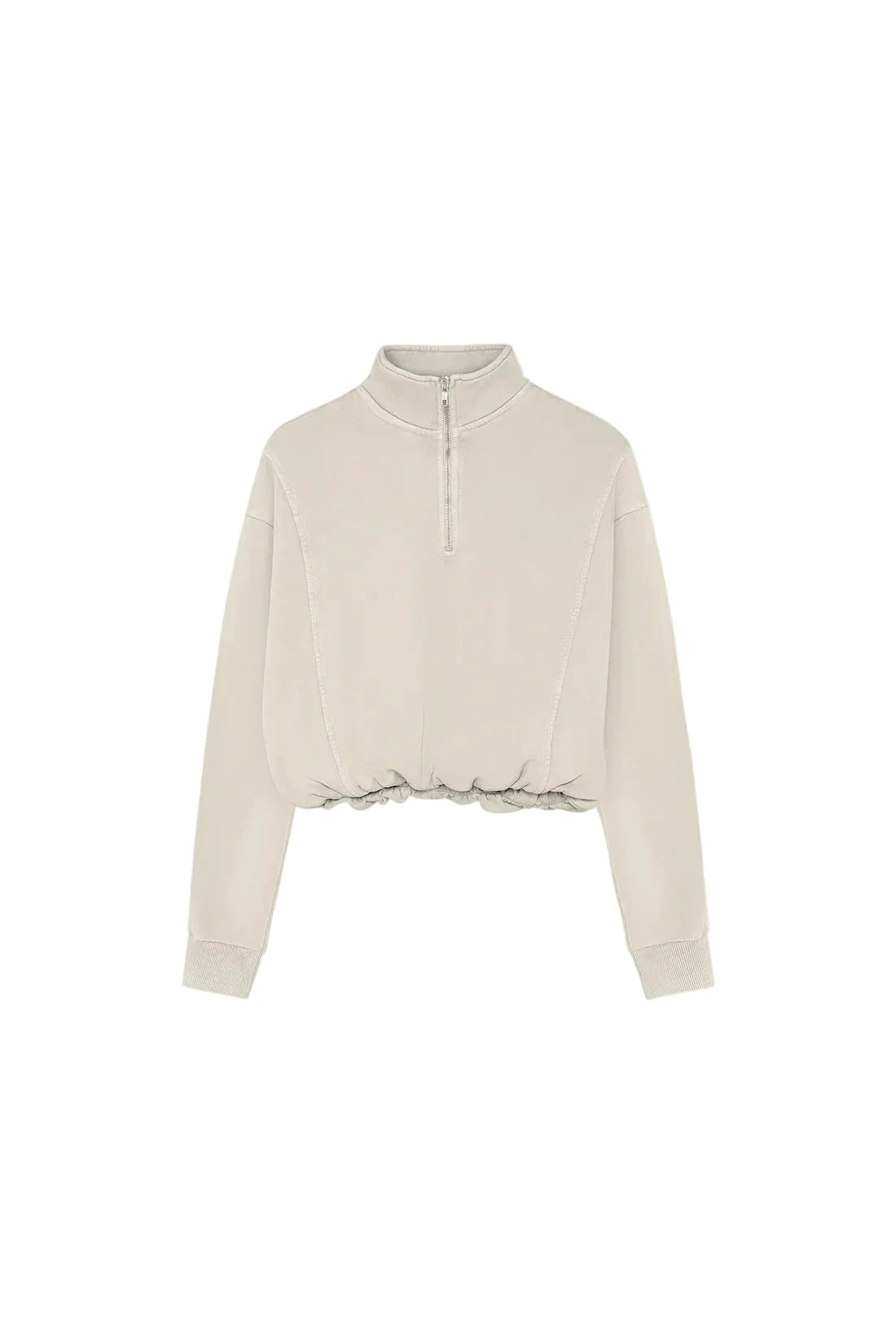 BRYN ZIP SWEATER IN WILLOW GRAY SWEATER WON HUNDRED