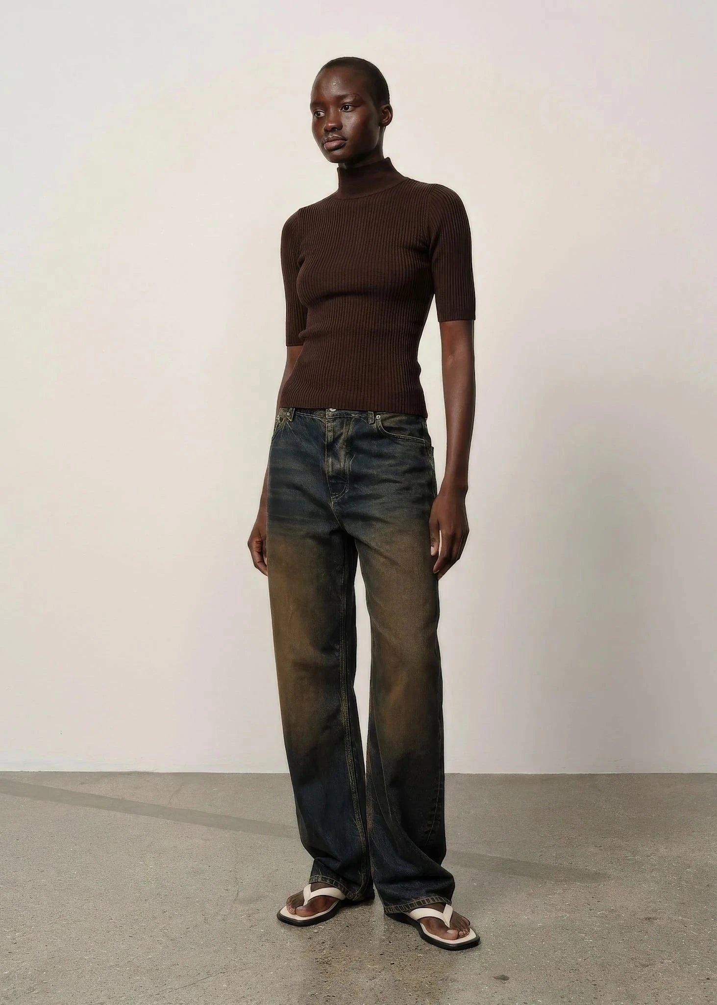 WES BLOUSE IN COFFEE KNIT HERSKIND