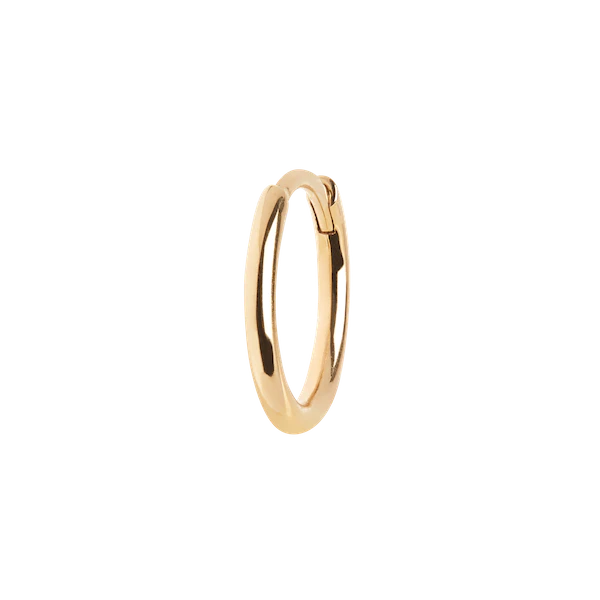 GLOSSY GOLD PLATED HUGGIE 9 HUGGIE MARIA BLACK