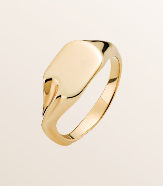 EDAN GOLD PLATED RING RING MARIA BLACK