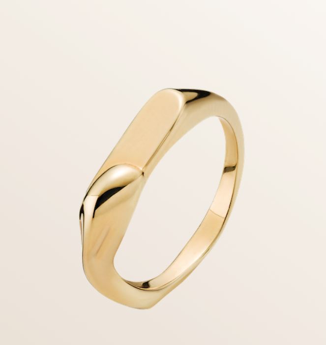 ENA GOLD PLATED RING RING MARIA BLACK