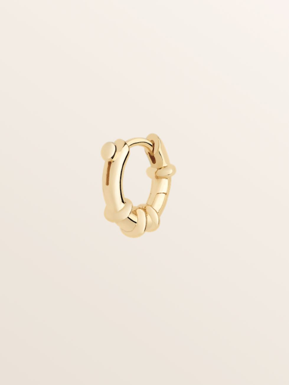 SPRING GOLD PLATED HUGGIE HUGGIE MARIA BLACK