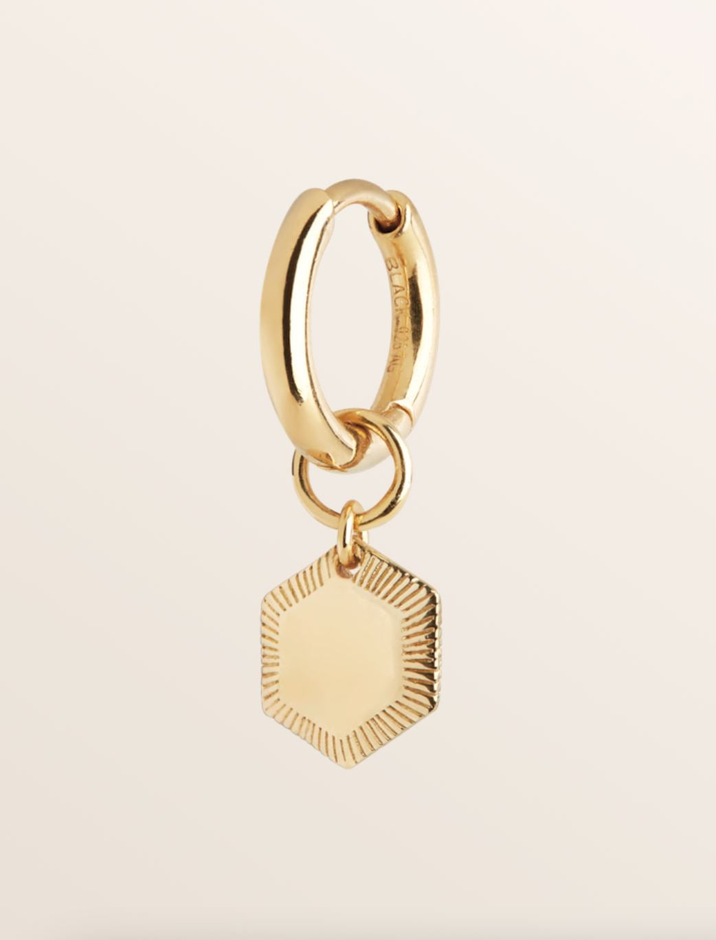RAVELLO GOLD PLATED HUGGIE WITH CHARM jewelry MARIA BLACK