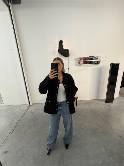 LUCA JACKET IN BLACK CASHMERE BLEND JACKET ANINE BING 