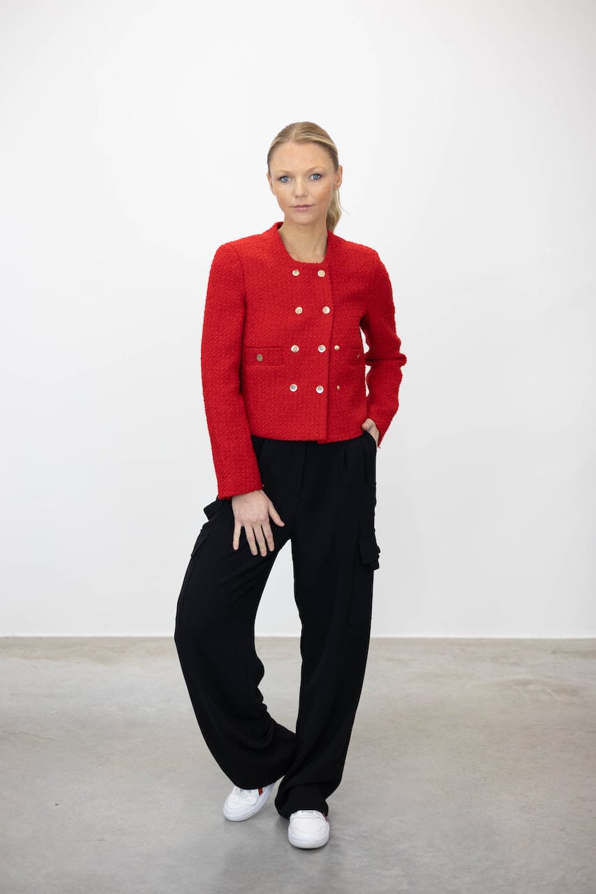 JUDE TWEED JACKET IN RED JACKET KURE 