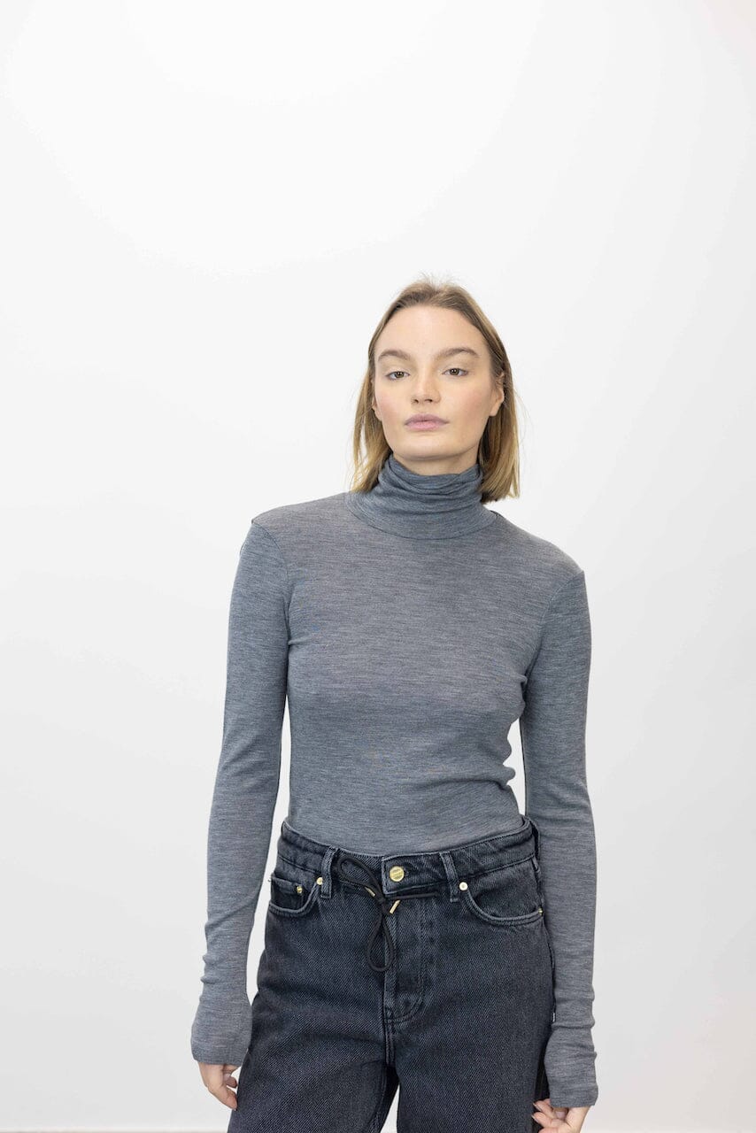 FINE MERINO TURTLENECK SWEATER KNIT ROHE 