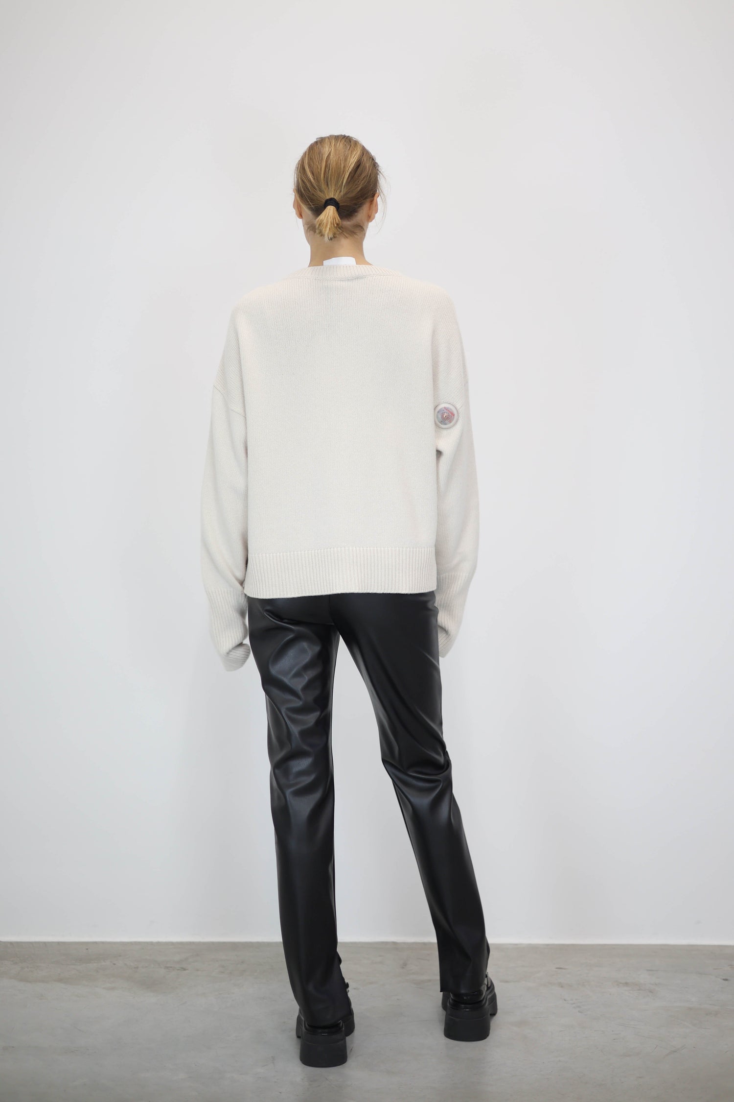 SKINNY FAUX LEATHER PANTS PANTS NUDE 