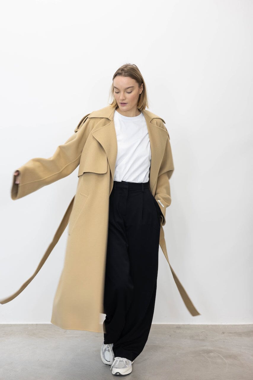 FIORE WOOL TRENCH COAT COAT MAXMARA 