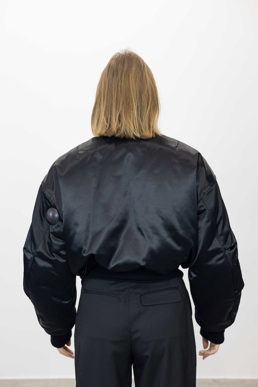 BOMBER JACKET WITH KNIT RIB TRIM JACKET ALEXANDER WANG 