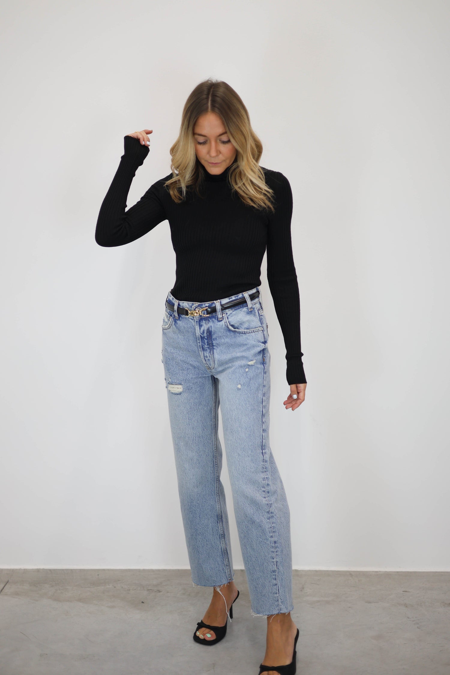 GAVIN BOYFRIEND JEANS IN BLUE RESERVOIR ANINE BING ANINE BING 