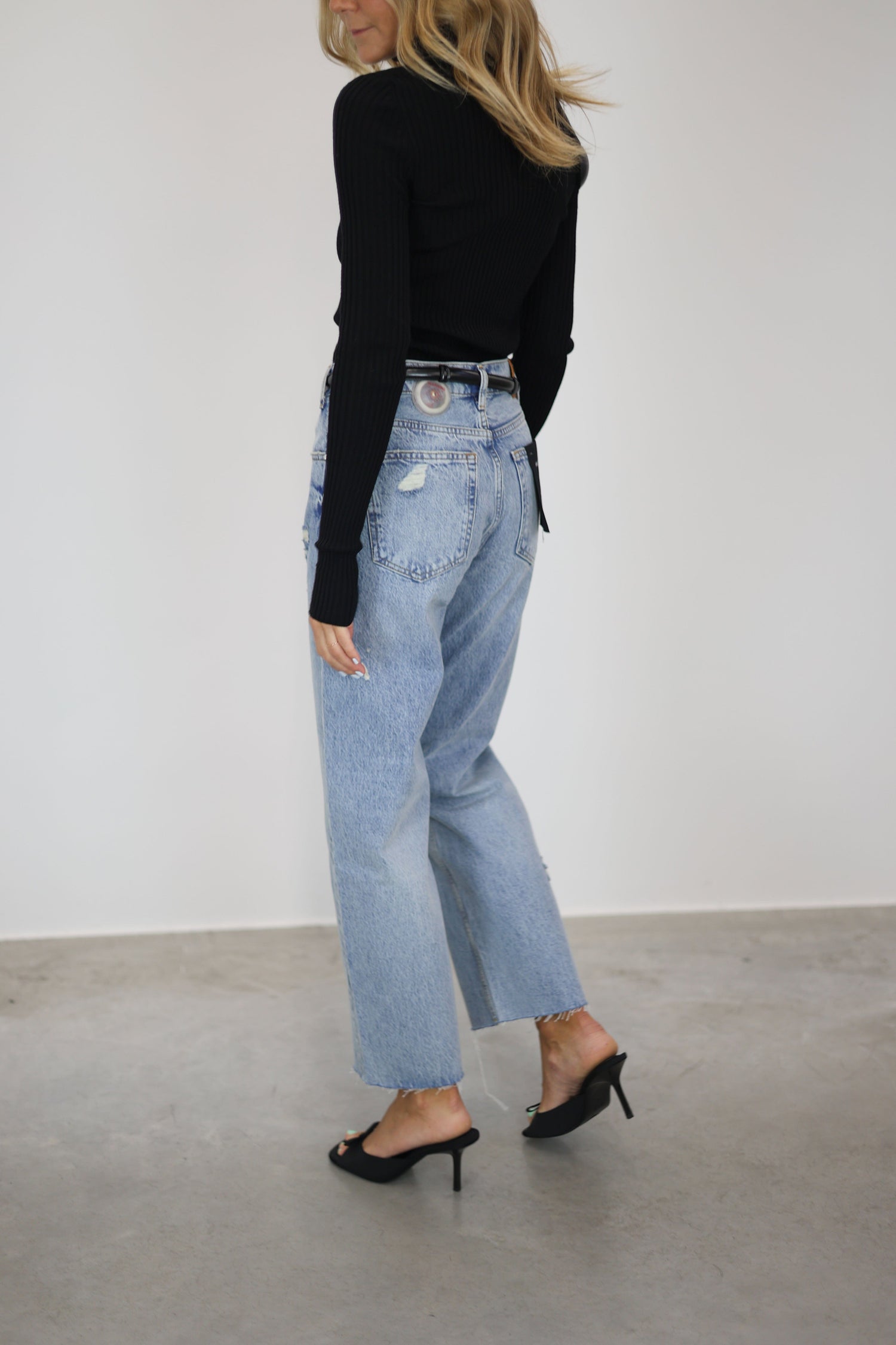 GAVIN BOYFRIEND JEANS IN BLUE RESERVOIR ANINE BING ANINE BING 