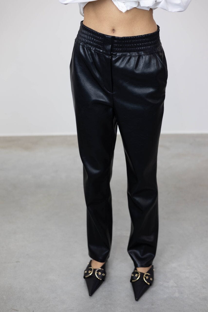 EDIE FAUX LEATHER BAGGY PANTS PANTS STAND STUDIO 