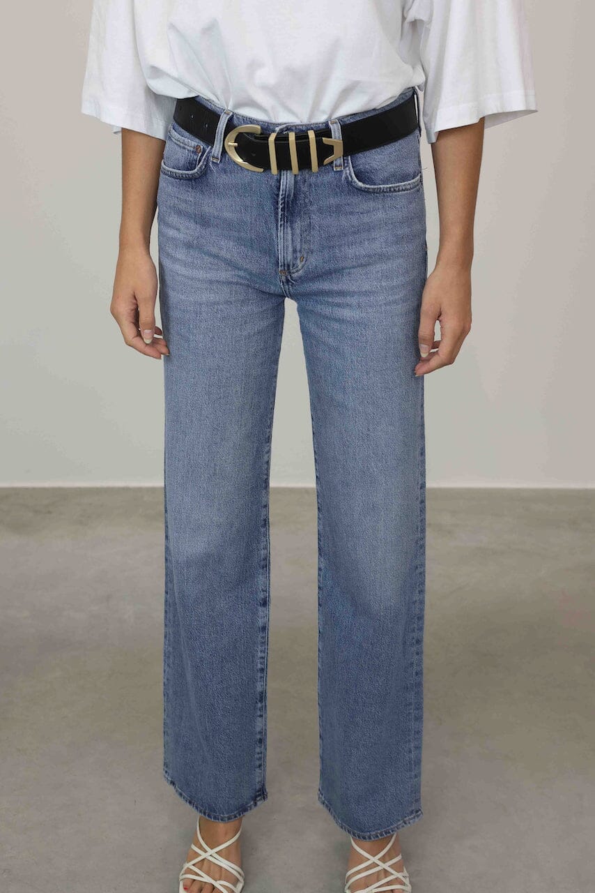 HARPER MID RISE STRAIGHT LEG JEANS IN FLASH JEANS AGOLDE 