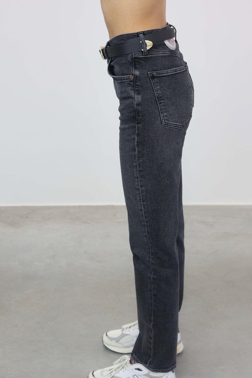 HIGH RISE STOVEPIPE JEANS IN METAL JEANS AGOLDE 
