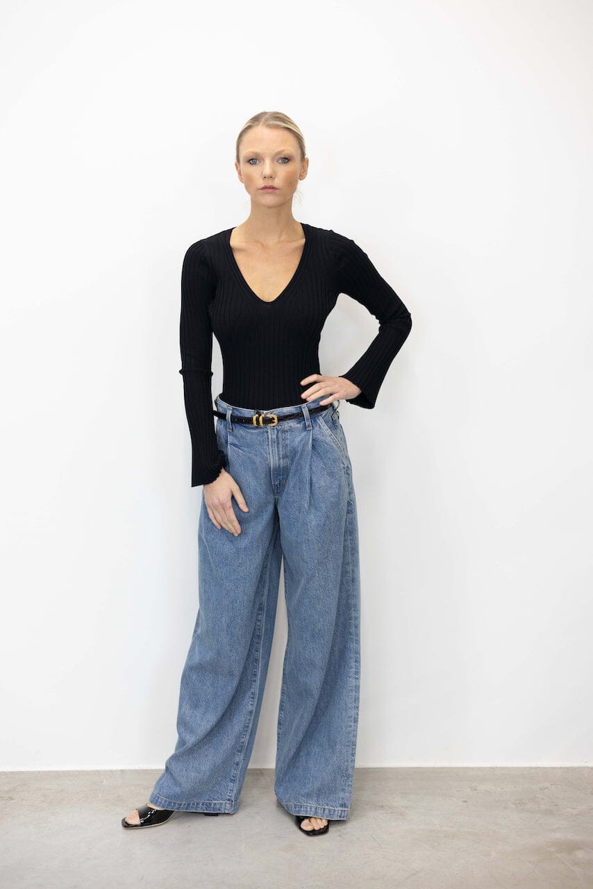 ELLIS TROUSERS STYLE WIDE LEG JEANS JEANS AGOLDE 