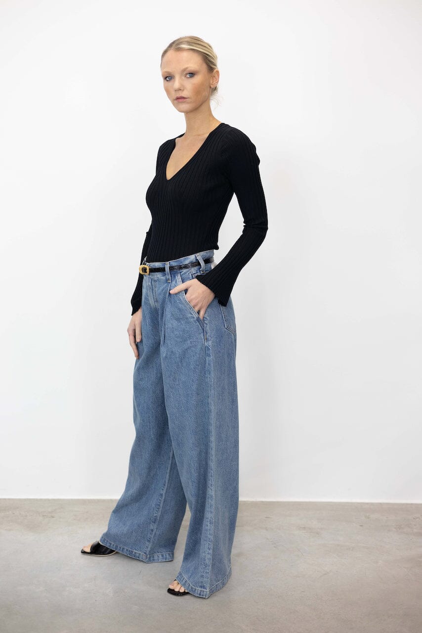 ELLIS TROUSERS STYLE WIDE LEG JEANS JEANS AGOLDE 