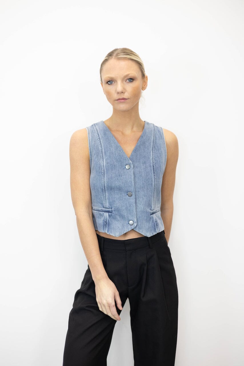 TORA DENIM VEST VEST ONE & OTHER 