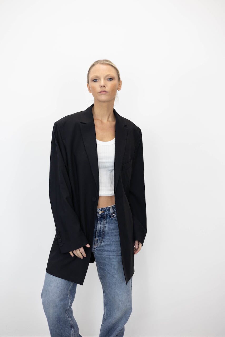 OVERSIZED BLAZER WITH STRUCTURED SHOULDERS BLAZER GAUCHERE 