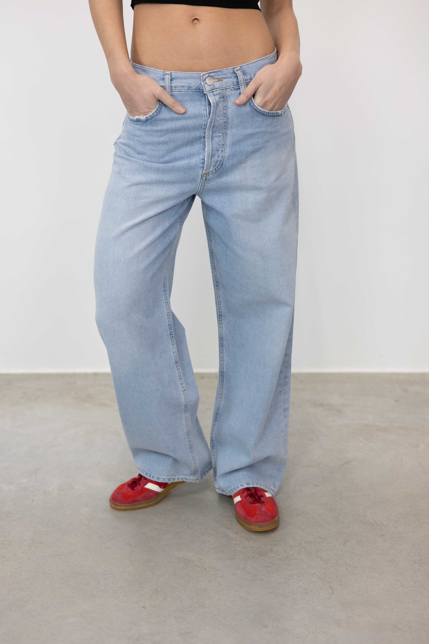 LOW SLUNG BAGGY JEANS IN FRAGMENT JEANS AGOLDE 