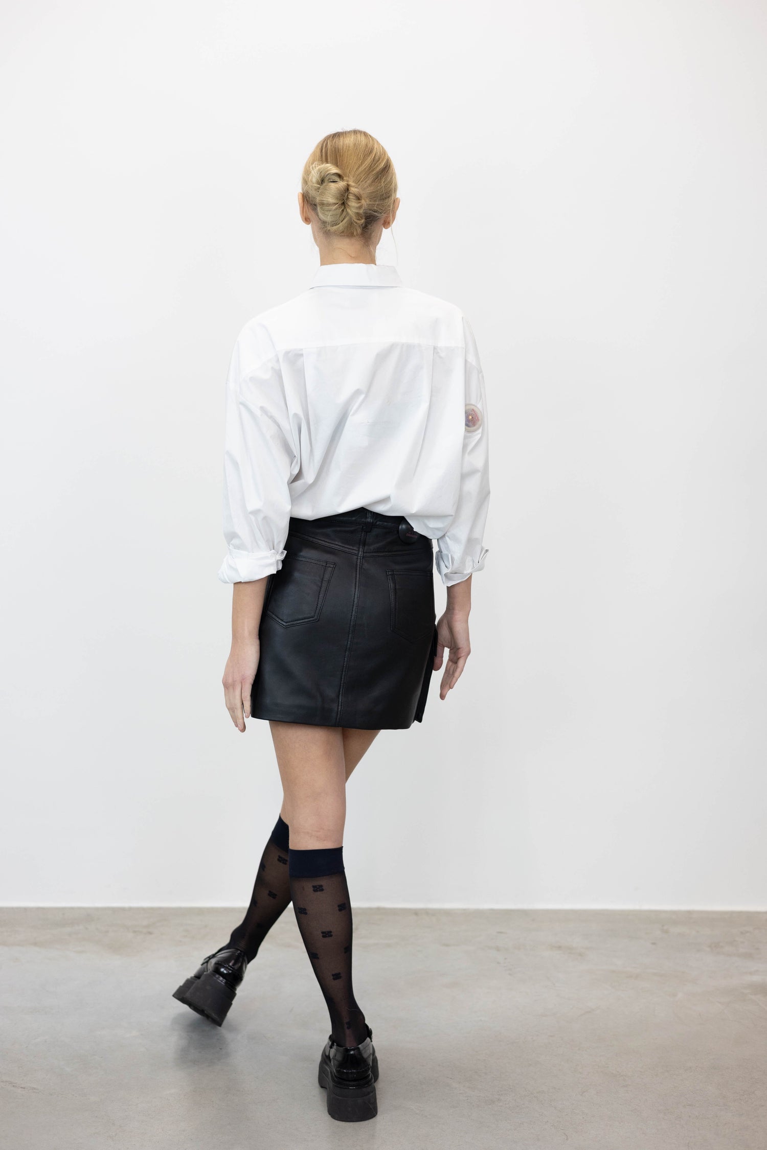 CARANA LEATHER MINI SKIRT SKIRT RAIINE 