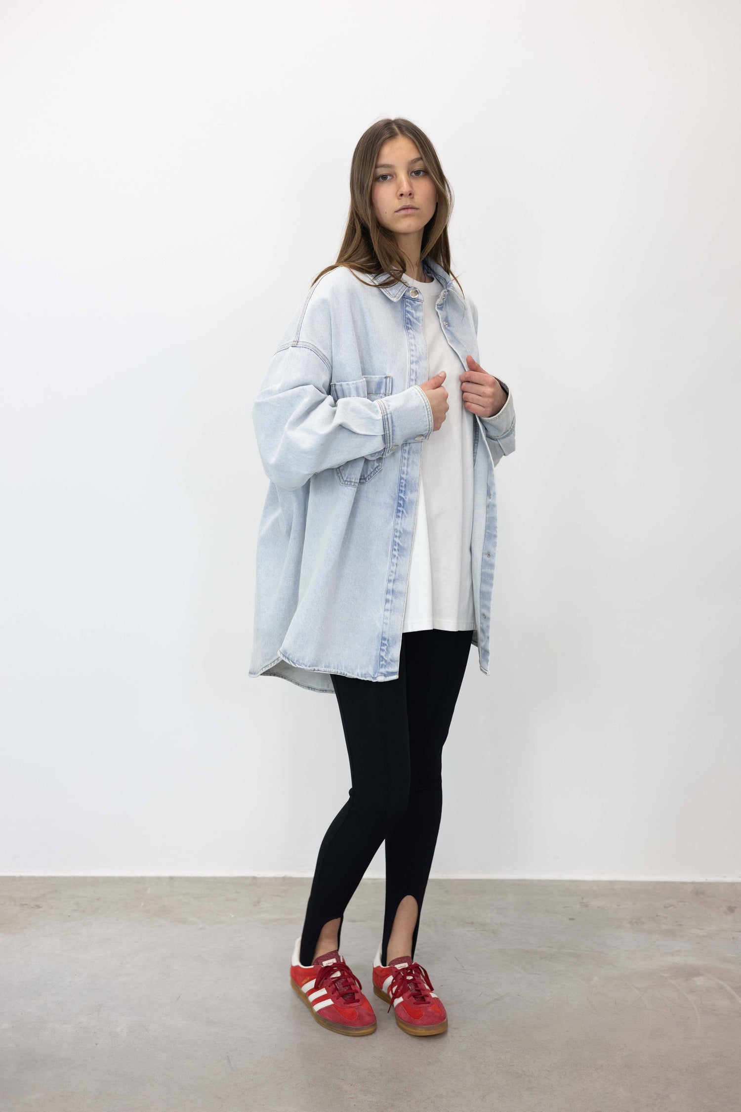 DACE OVERSIZED DENIM SHIRT SHIRT KURE 