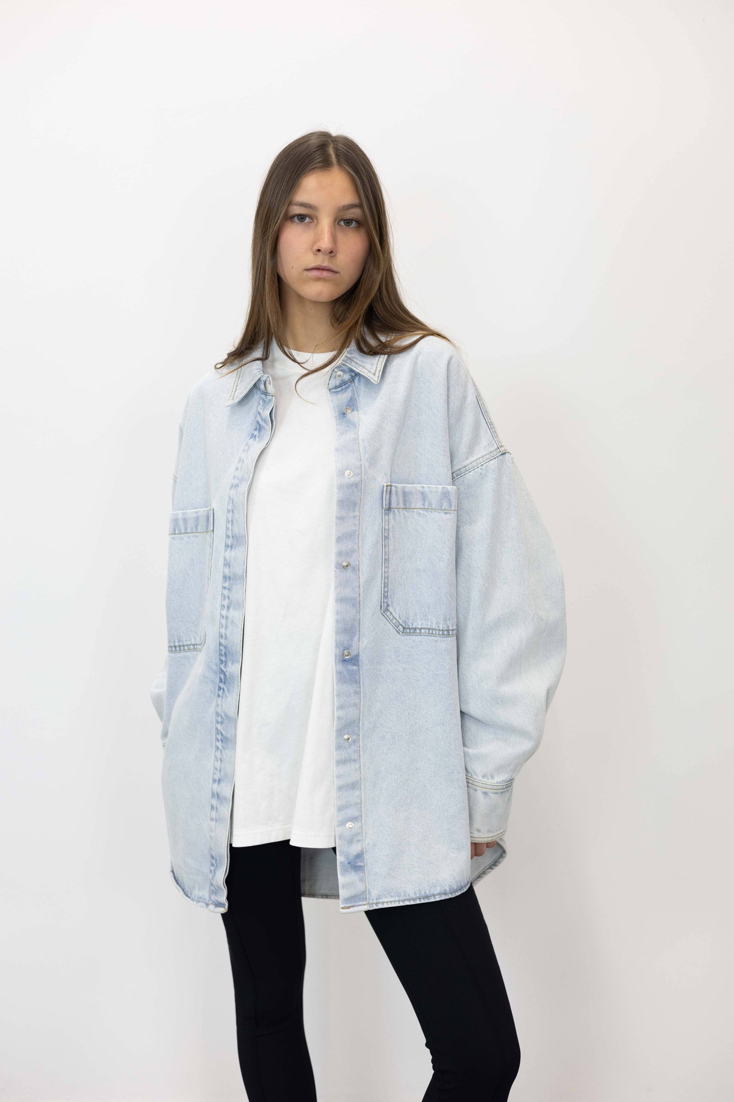 DACE OVERSIZED DENIM SHIRT SHIRT KURE 