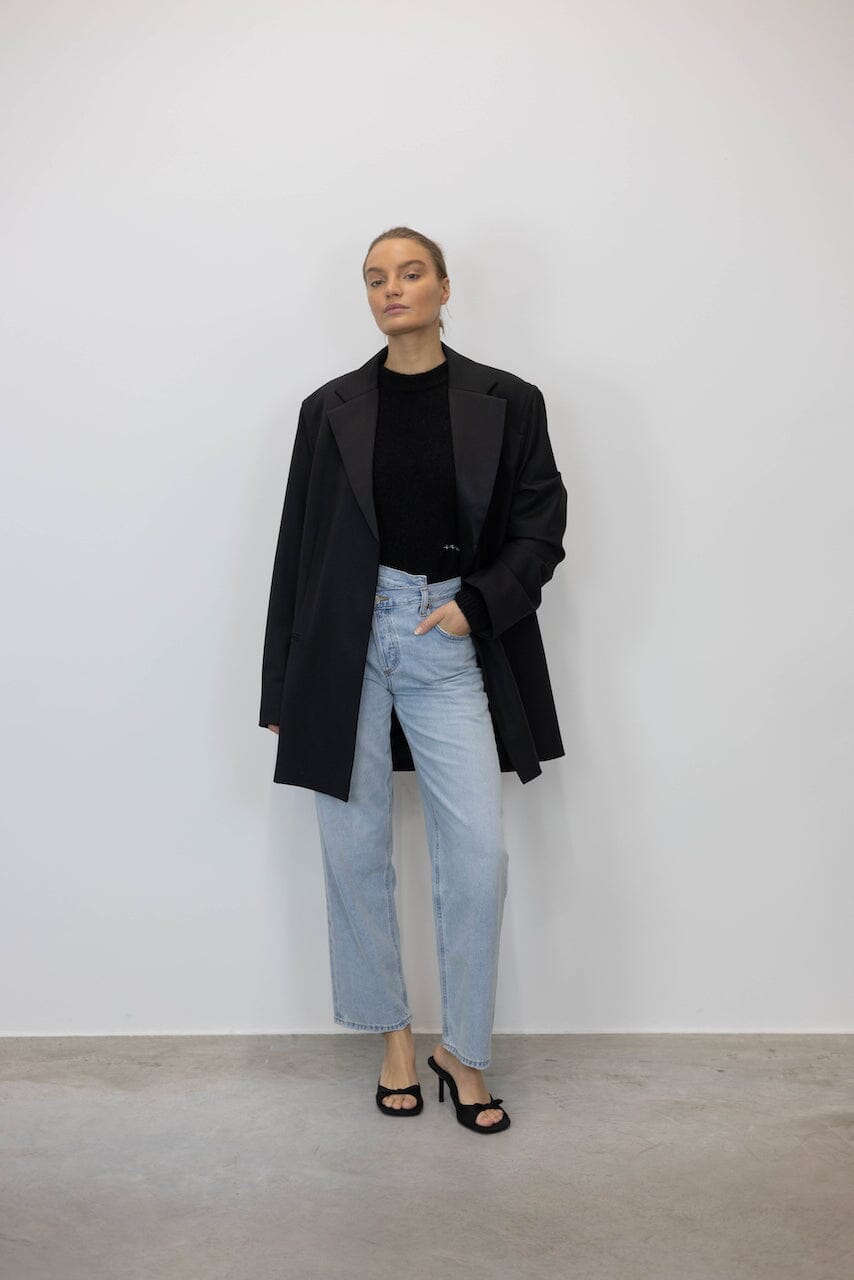 TAILORED WOOL BLAZER WITH STRUCTURED SHOULDERS BLAZER GAUCHERE 