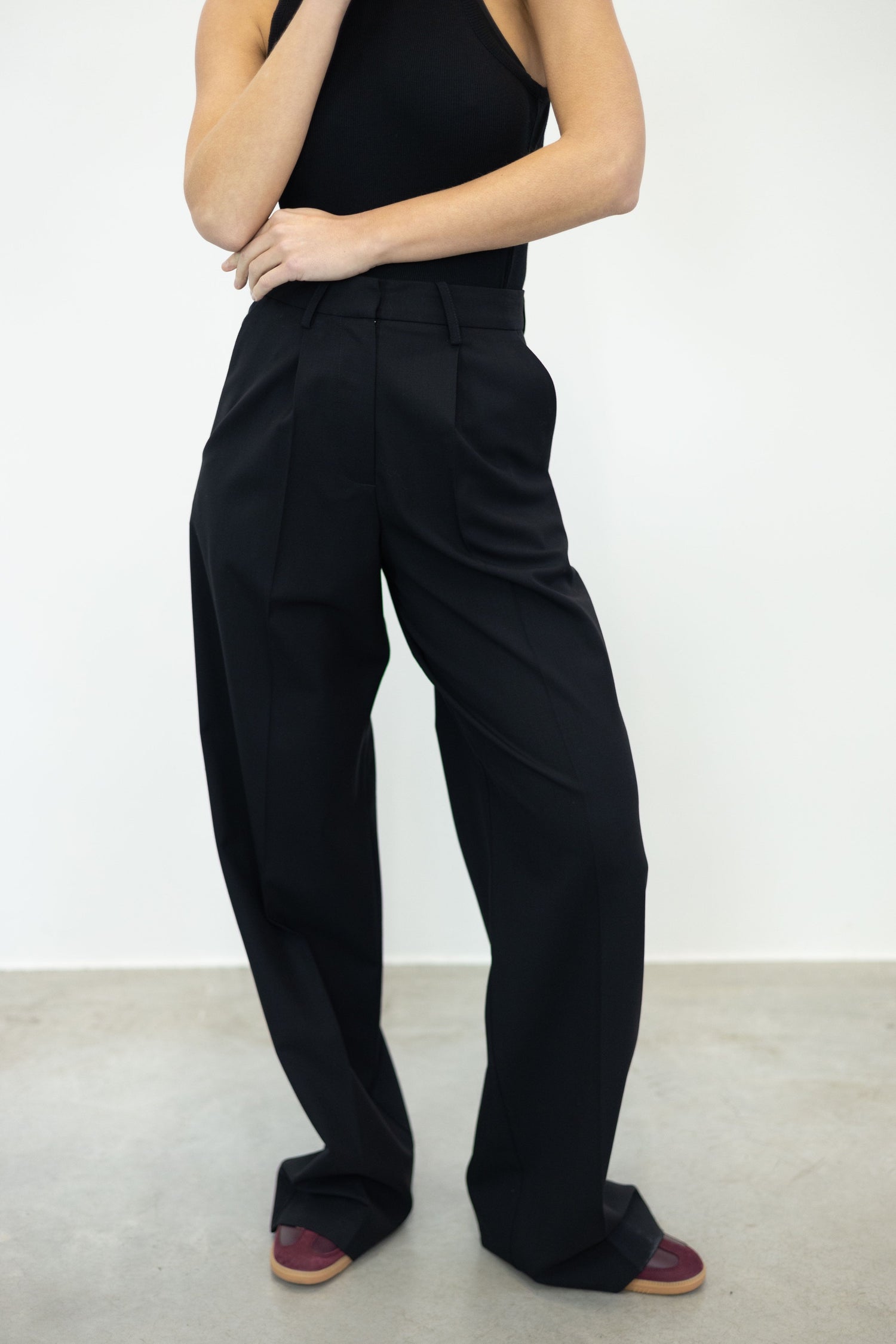 ISALINE WIDE LEG WOOL PANTS PANTS IRO 