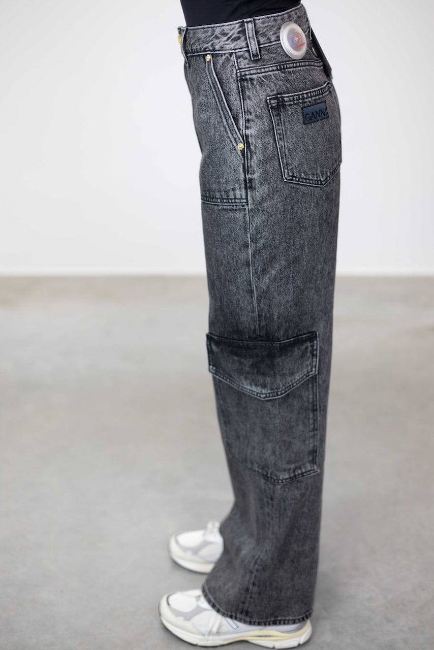 ANGI THE POCKET JEANS IN SNOW WASHED JEANS GANNI 