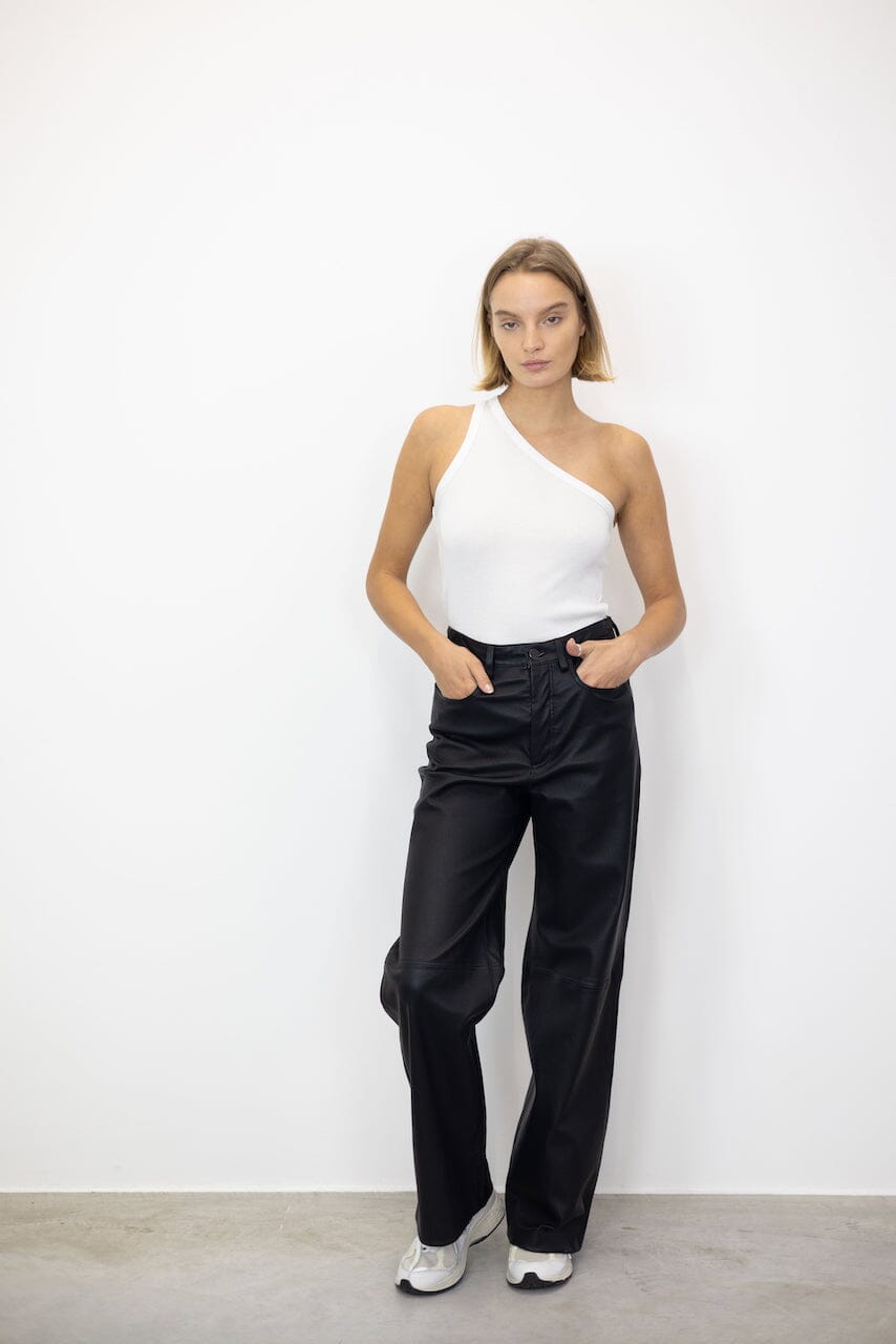 ASYMMETRICAL RIB TOP TOP ROHE 