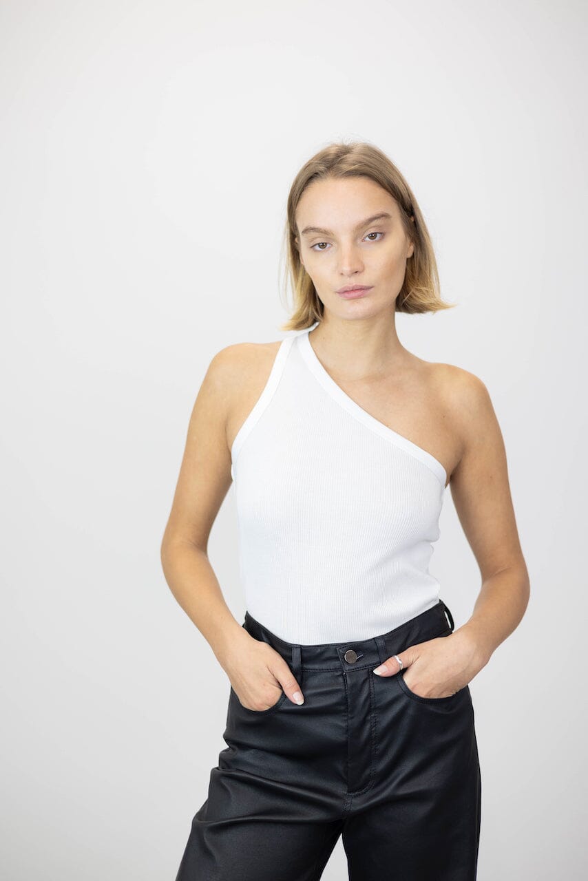 ASYMMETRICAL RIB TOP TOP ROHE 