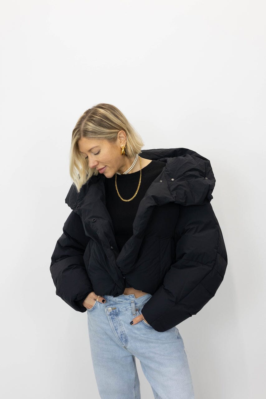 OVERSIZED HOODED PUFFER JACKET JACKET IRO 