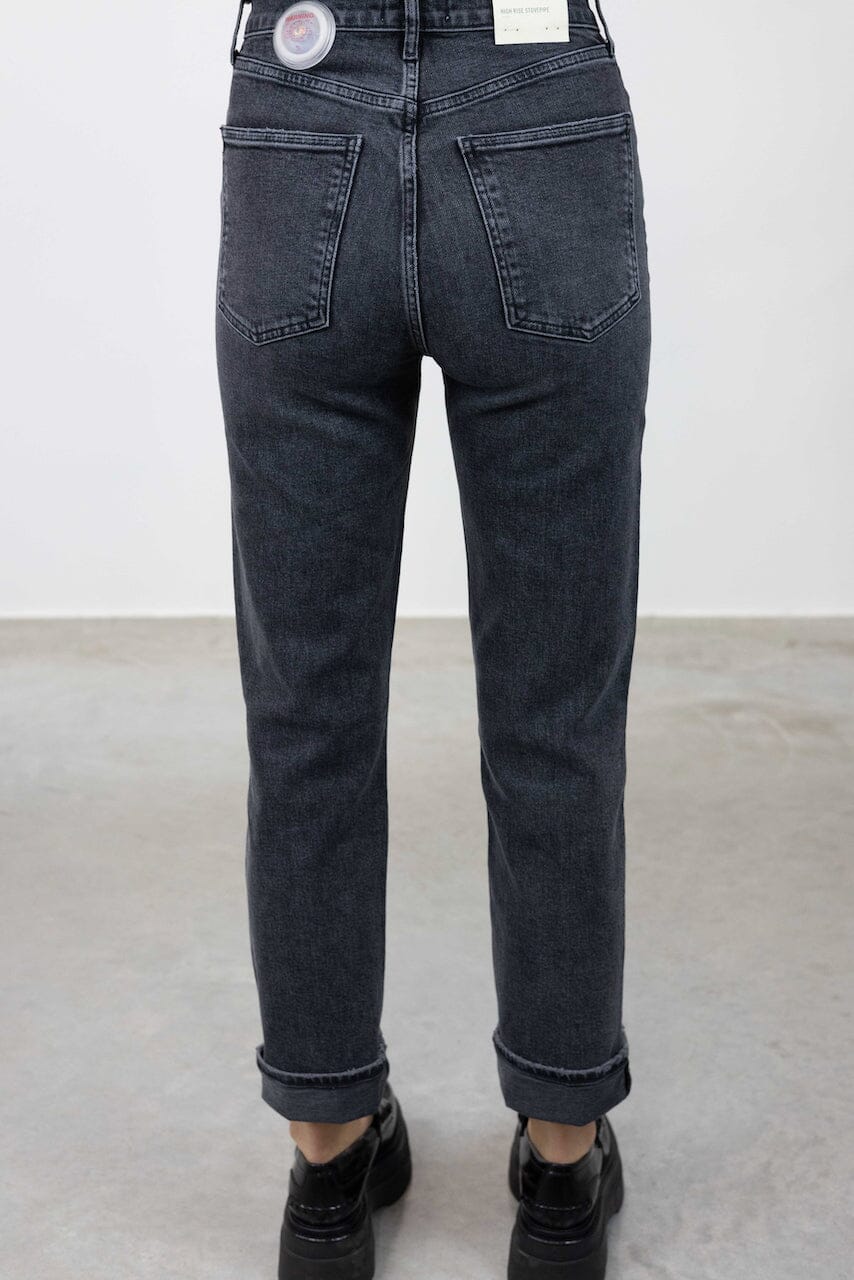 HIGH RISE STOVEPIPE JEANS IN METAL JEANS AGOLDE 