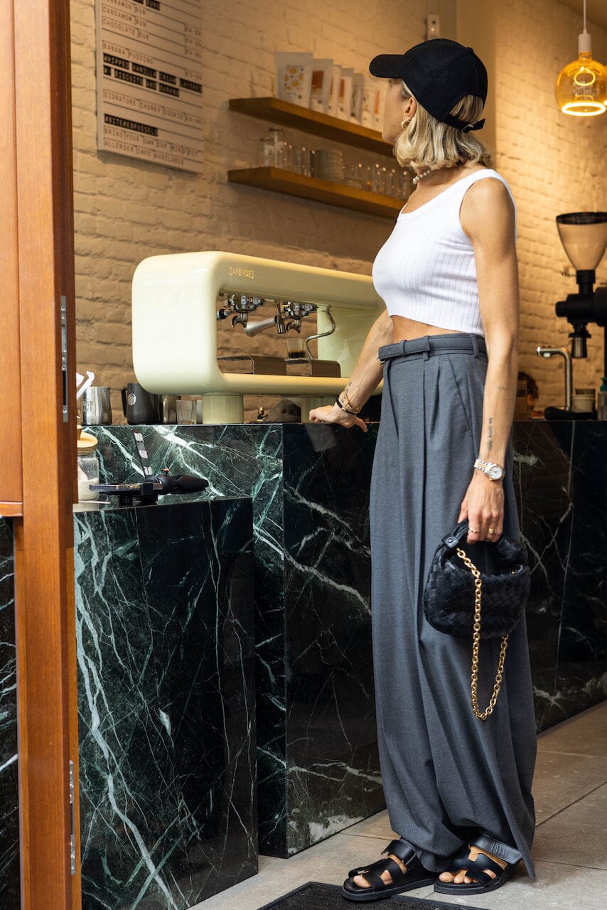 KIENS HIGH WAITS LOOSE PANTS WITH BELT PANTS MAX MARA 