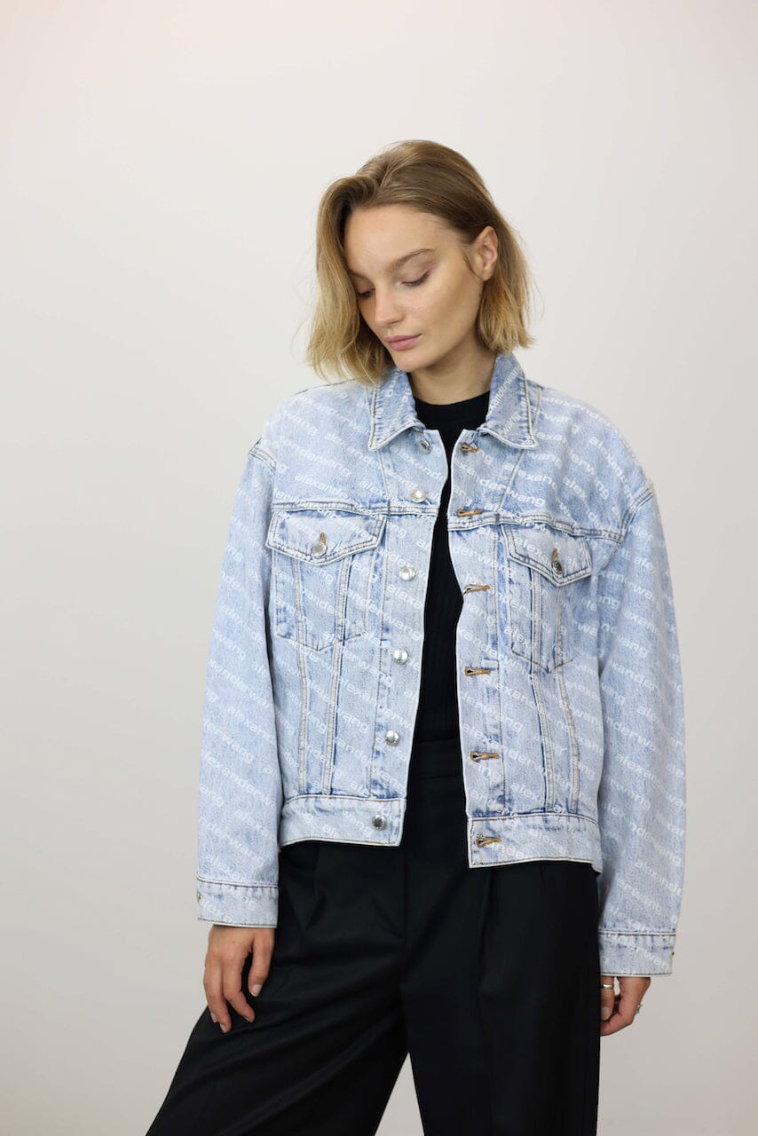 Denim jacket with on sale pattern on back