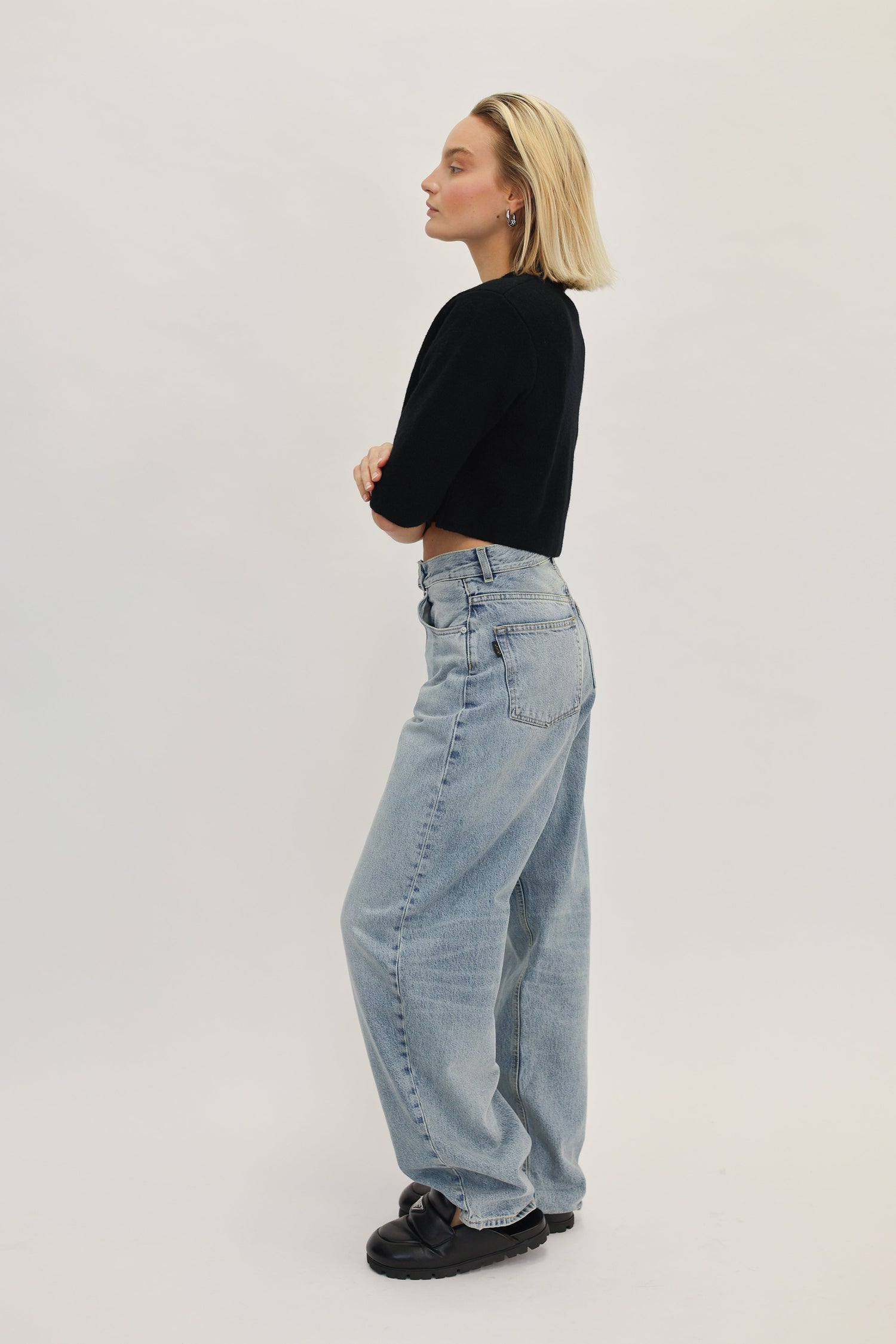 KAMILLE CROPPED HEAVY KNIT TEE KURE 