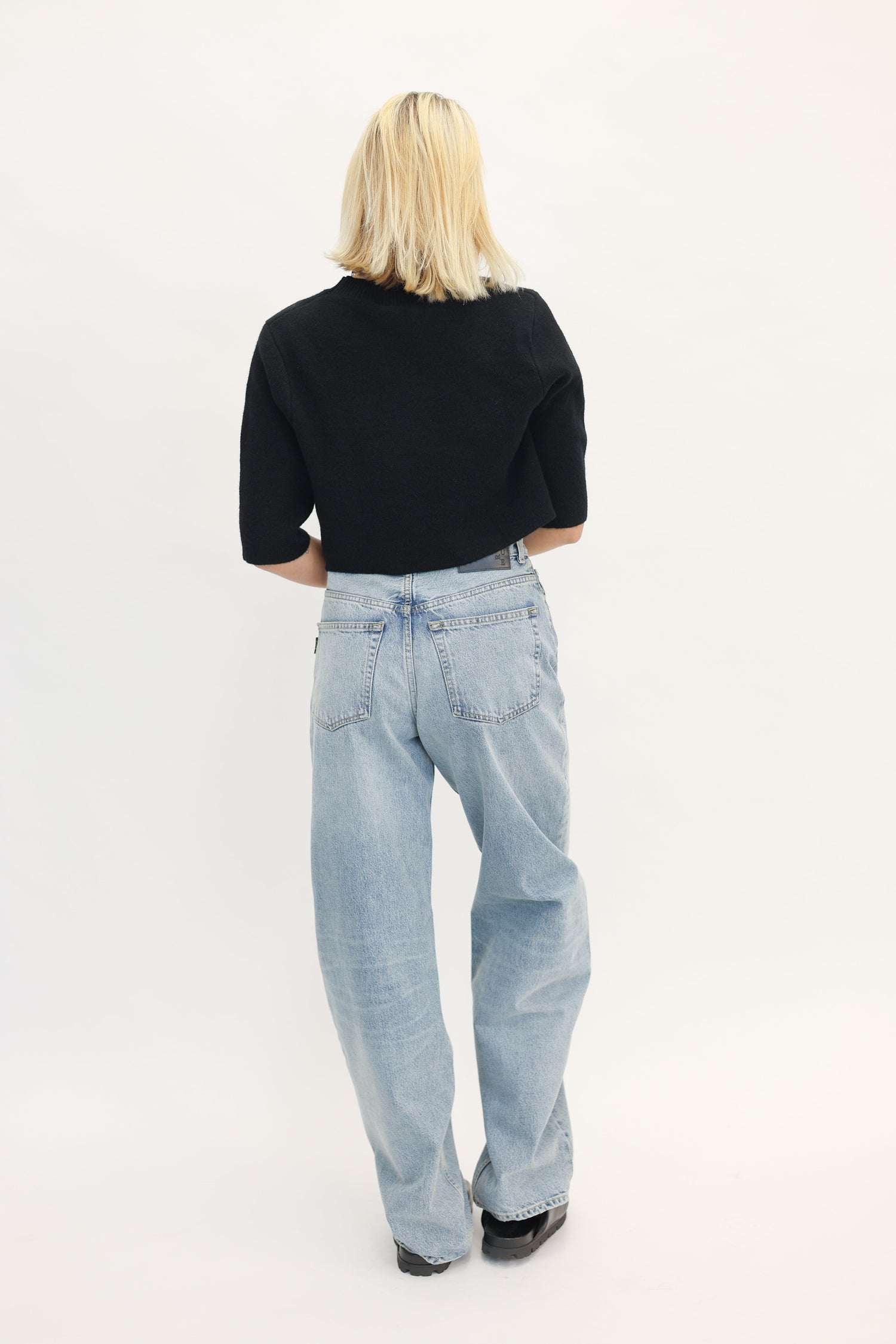 KAMILLE CROPPED HEAVY KNIT TEE KURE 