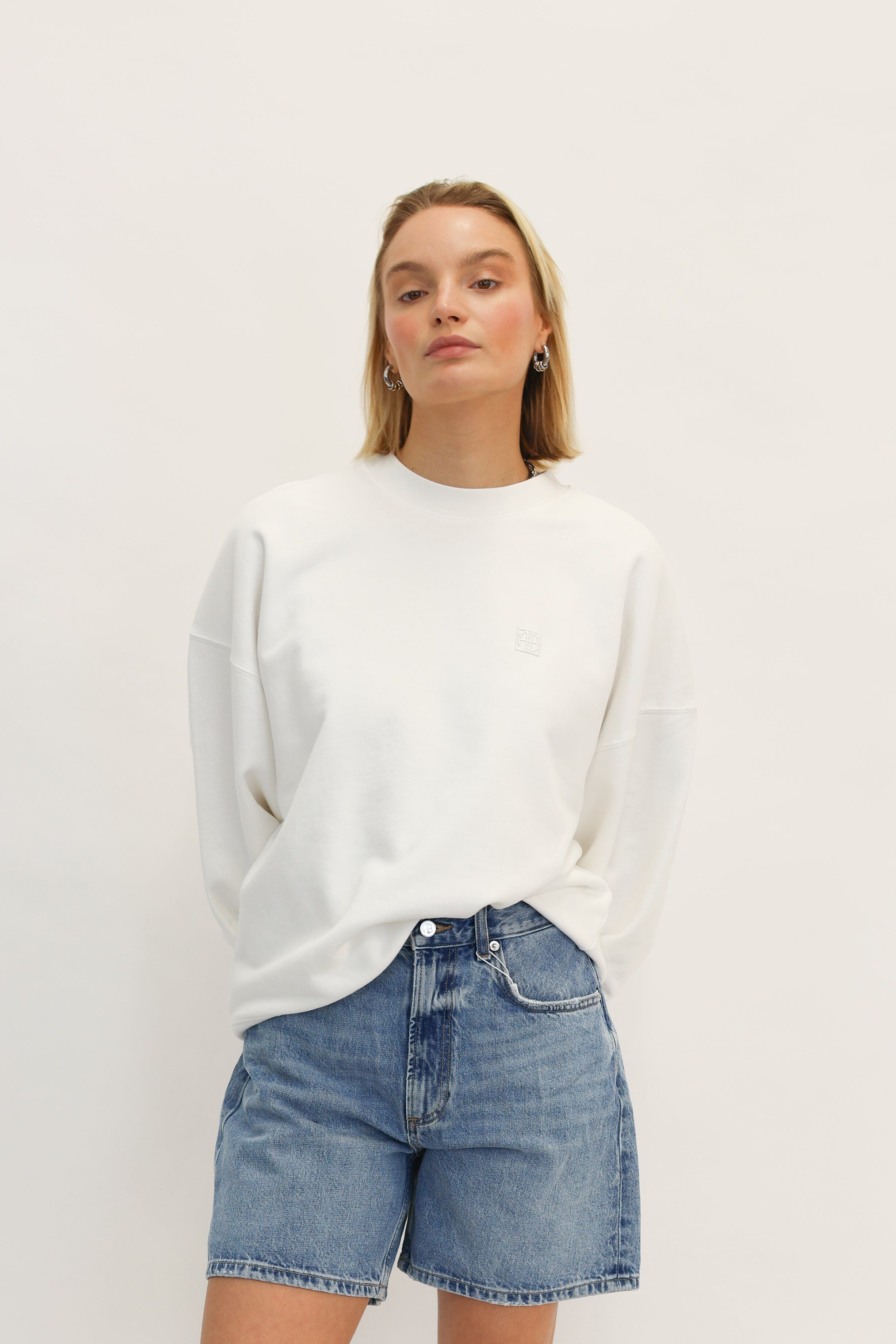 MILES SWEATSHIRT IN OFF WHITE SWEATSHIRT ANINE BING 