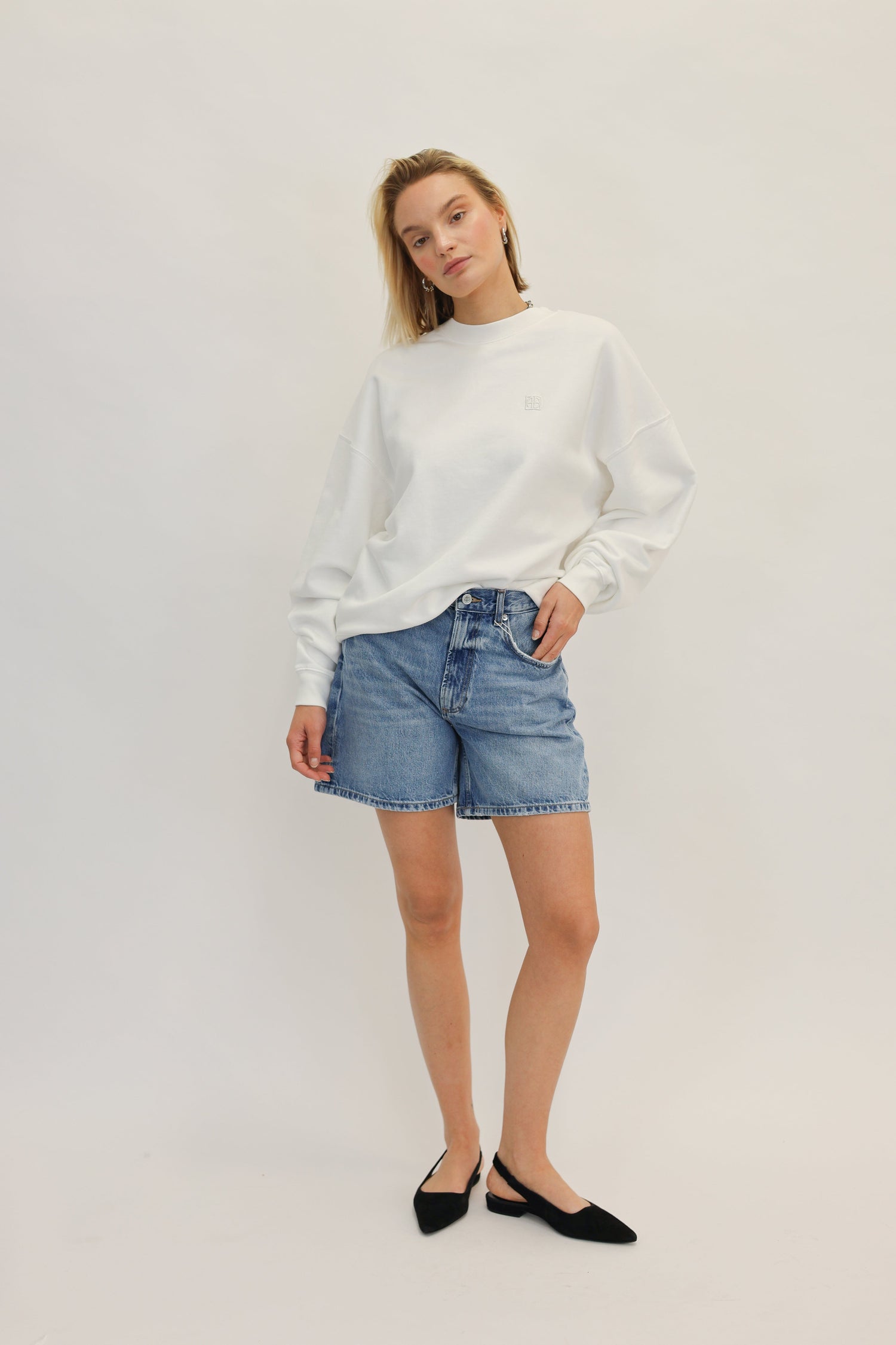 MILES SWEATSHIRT IN OFF WHITE SWEATSHIRT ANINE BING 