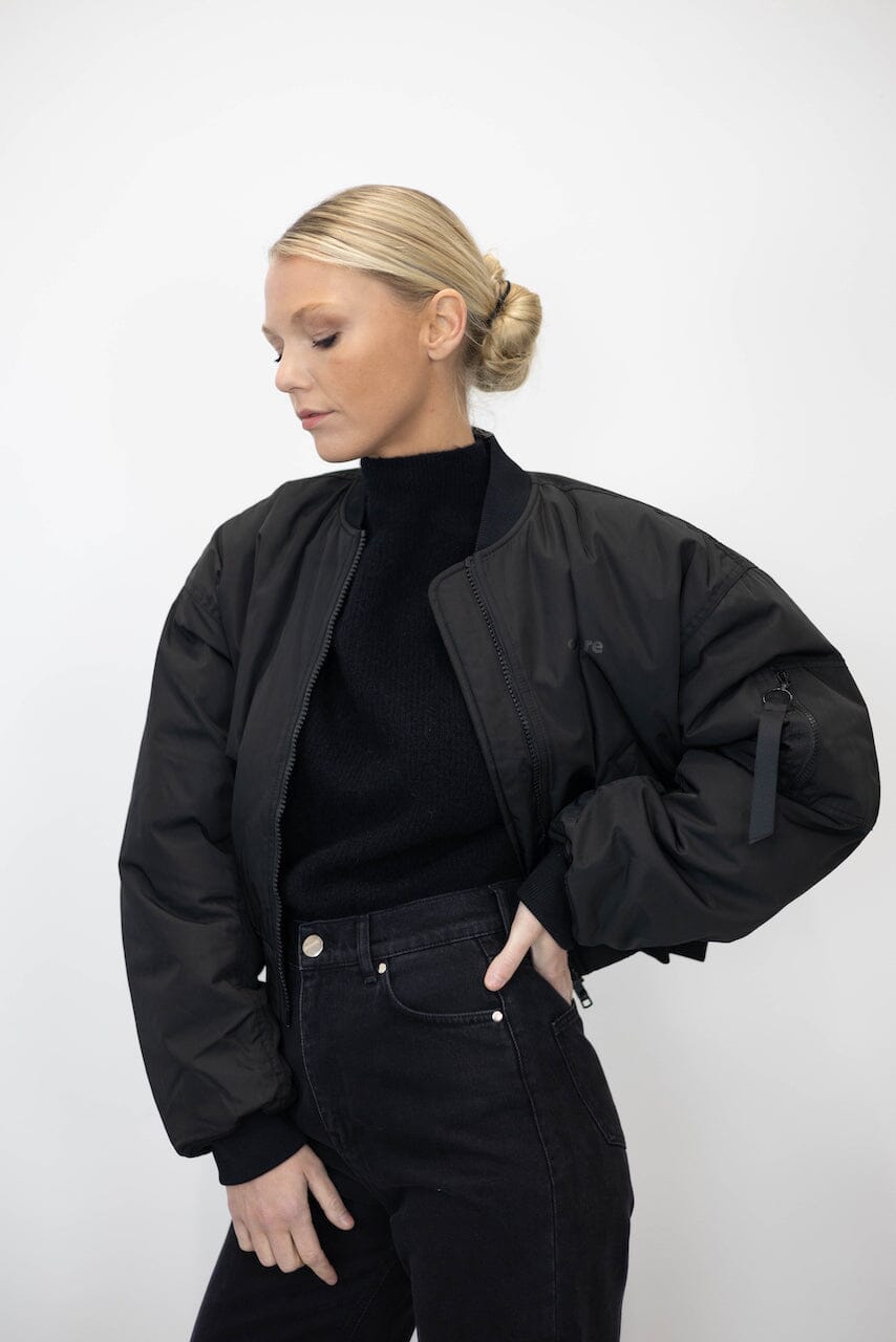 FLIGHT NYLON CROPPED BOMBER BOMBER OVAL SQUARE 