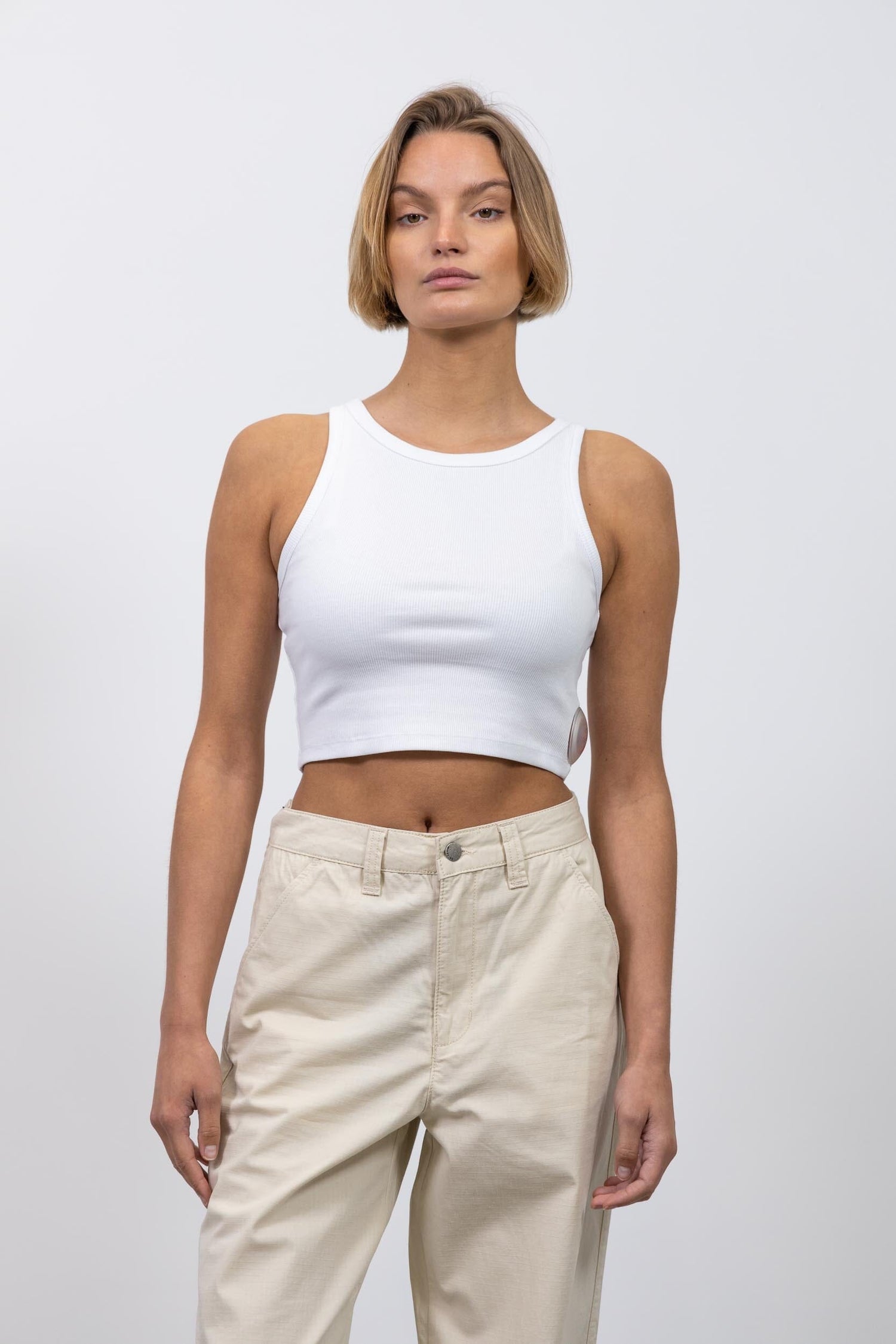 DREW CROPPED TANK TOP W TOP GESTUZ 