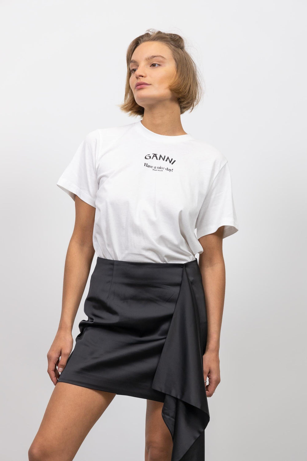 THIN JERSEY TSHIRT WITH RELAXED FIT T-SHIRT GANNI 