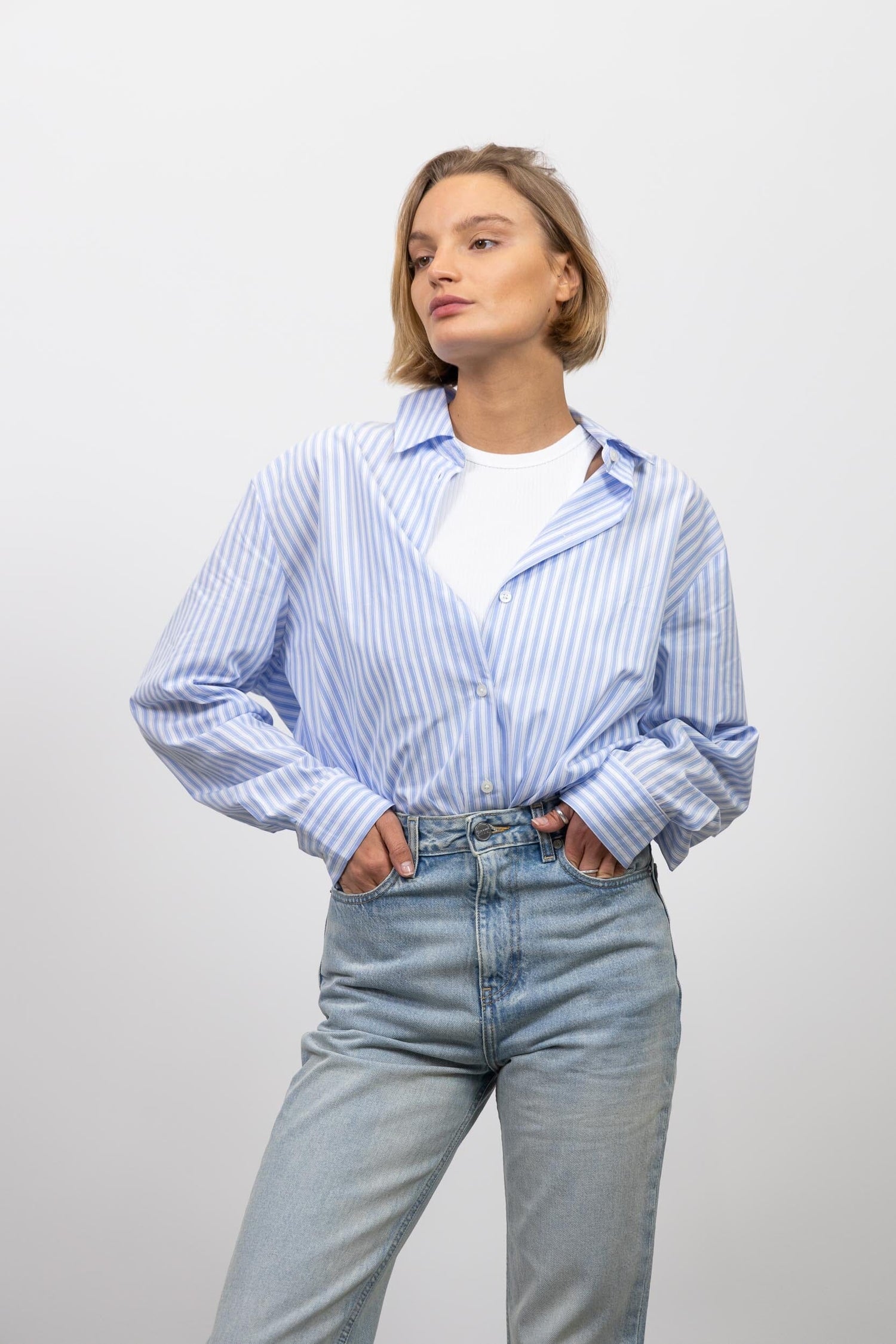 HALEY OVERSIZED STRIPED SHIRT SHIRT SAMSOE SAMSOE 