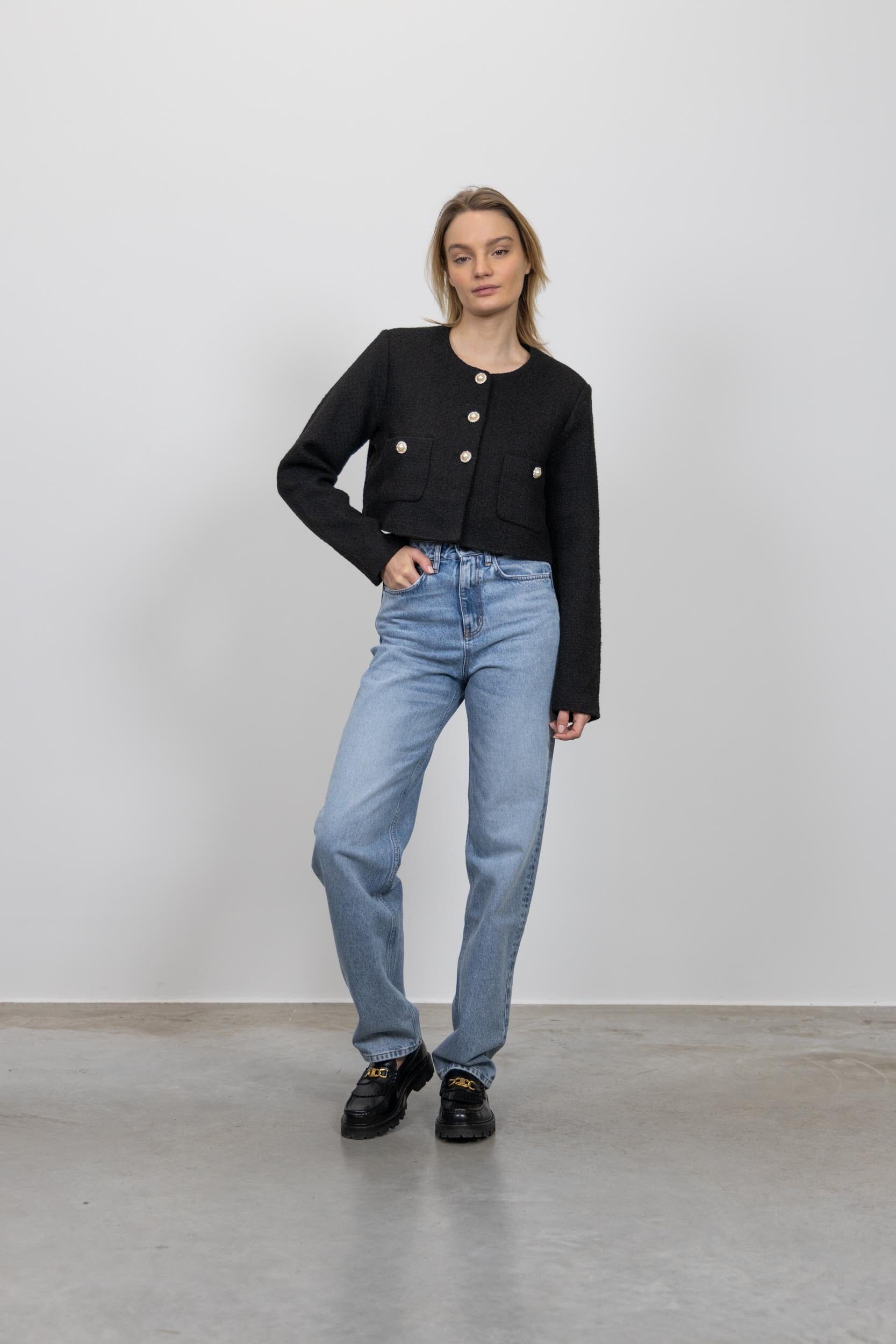 JUNE JACKET WITH PEARLS BUTTONS JACKET KURE 