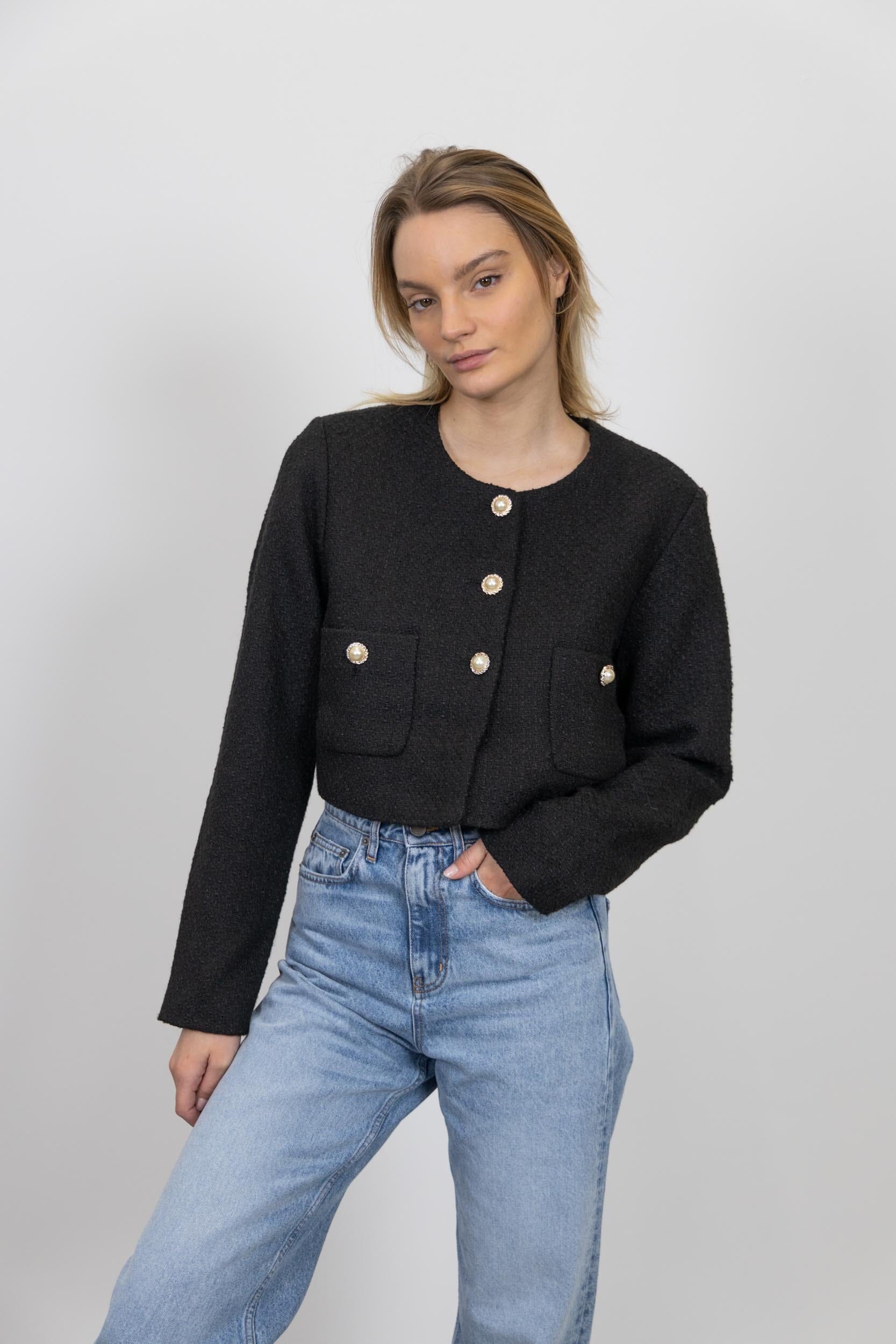 JUNE JACKET WITH PEARLS BUTTONS JACKET KURE 