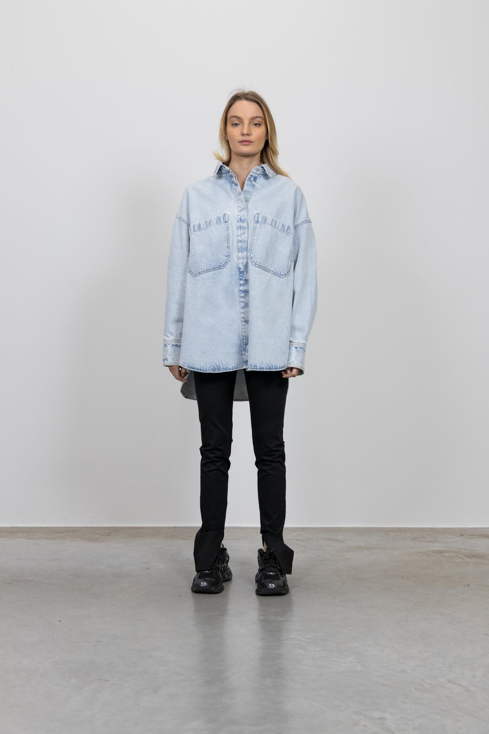 DACE OVERSIZED DENIM SHIRT SHIRT KURE 
