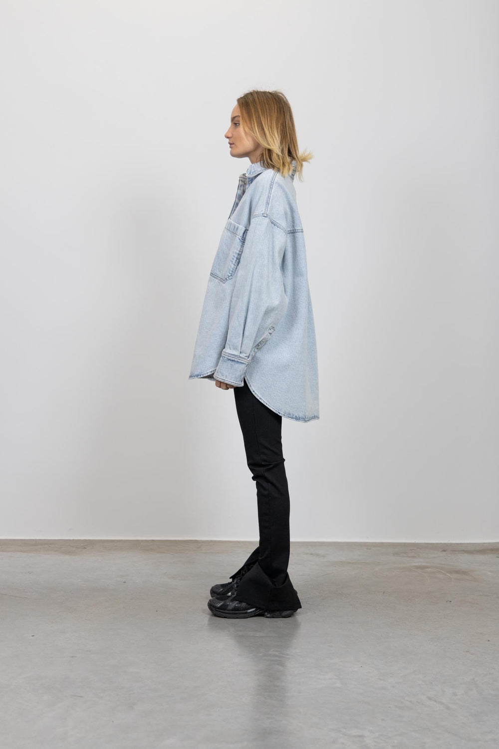 DACE OVERSIZED DENIM SHIRT SHIRT KURE 